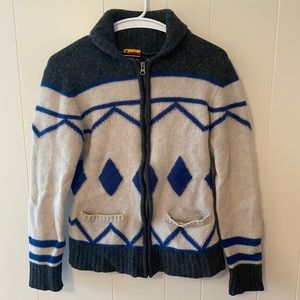 Wool zip up sweater